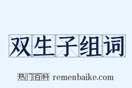 双生子组词是什么意思的图片